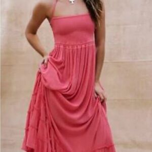 Free People Pink Maxi Dress